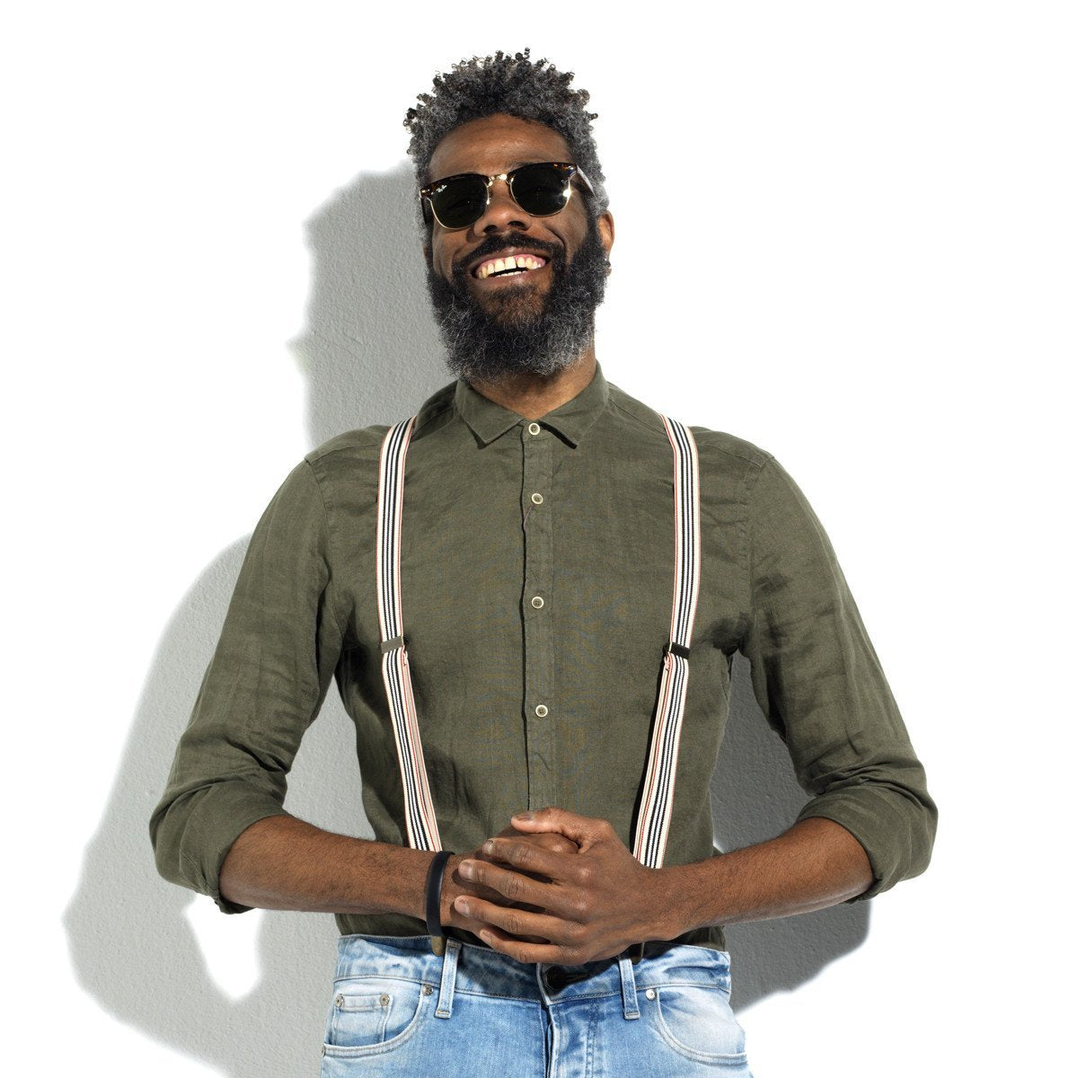 Road Rage Men Suspenders slim straps (1 inch/2.54 cm) - Wiseguy Suspenders
