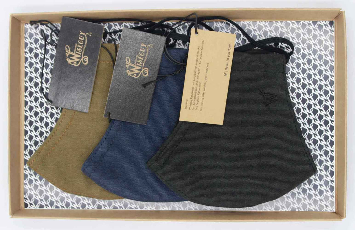 FaceWear 3-pack Army Green, Navy, Black No. M95
