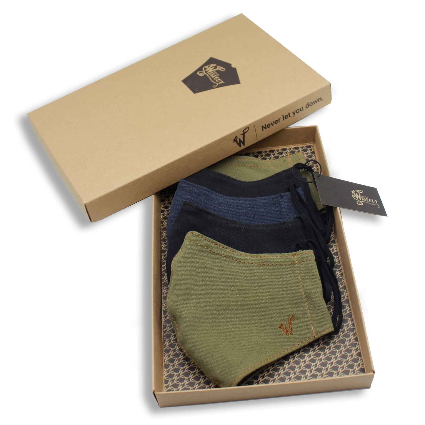 FaceWear 5-pack Army Green, Navy, Black No. M9
