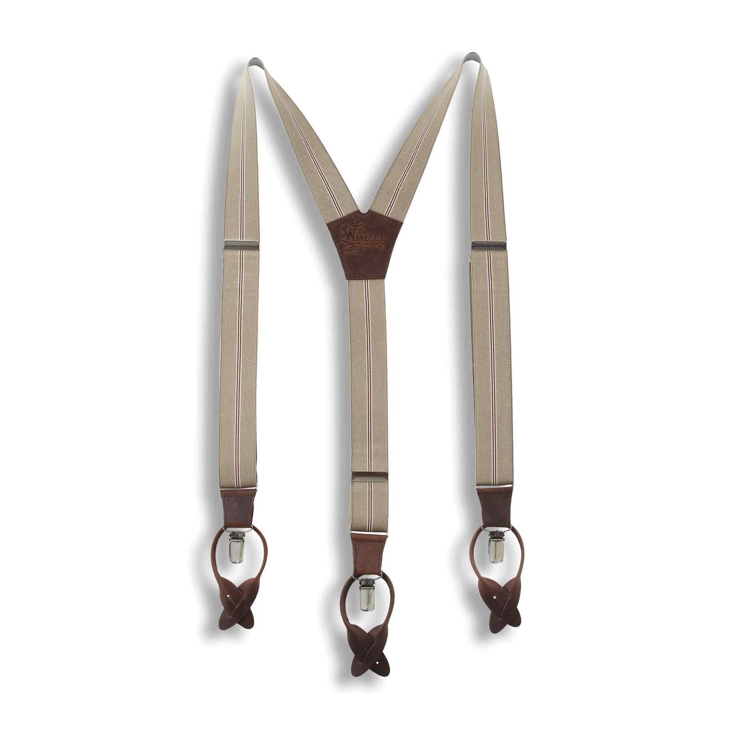 The Barber Dress Suspenders 1.3 inch wide with adjustable straps - Wiseguy Suspenders