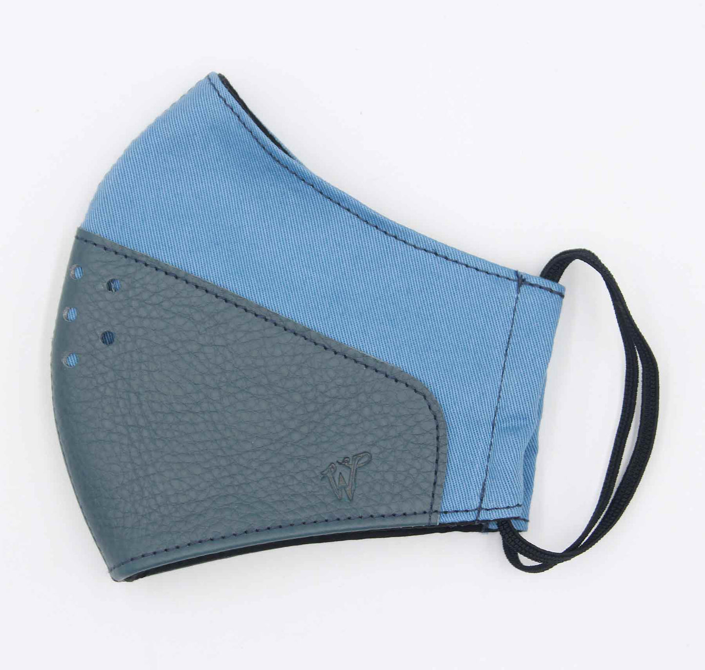 FaceWear Blue canvas and leather