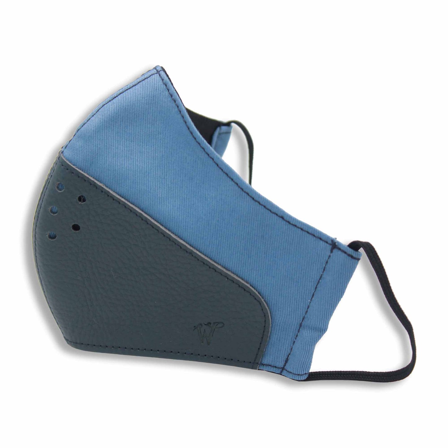 FaceWear Blue canvas and leather