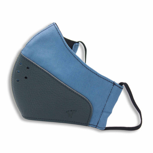FaceWear Blue canvas and leather