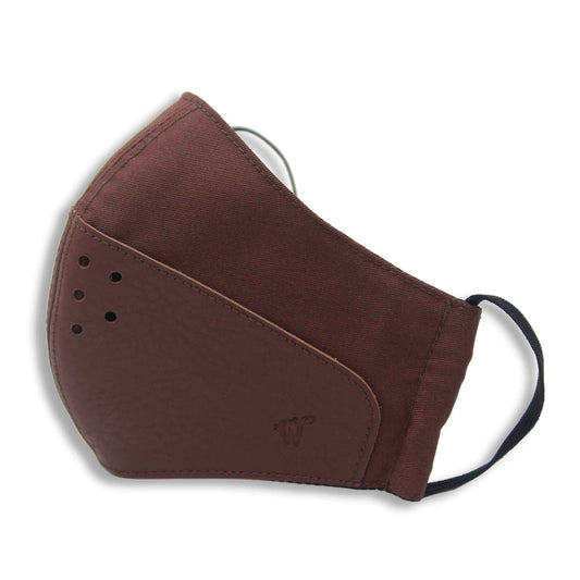 FaceWear Brown canvas and leather