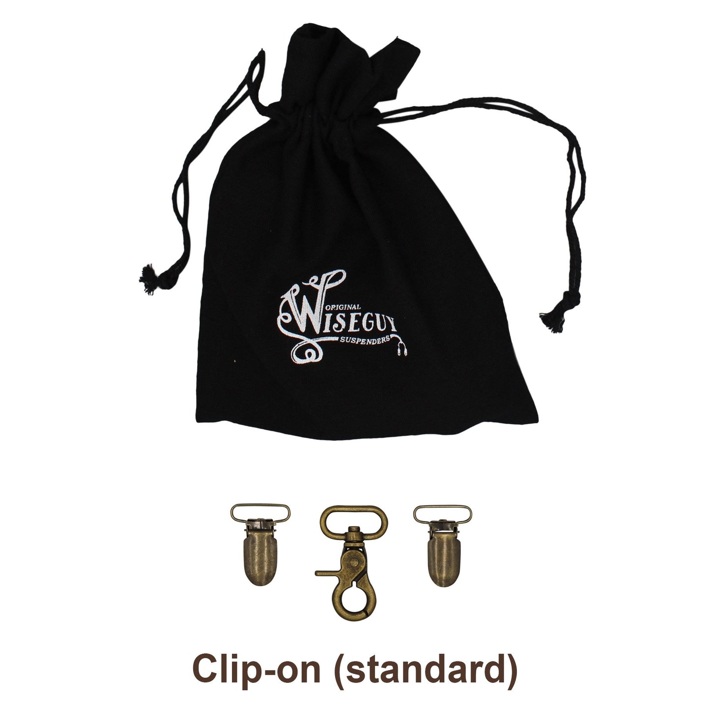 Smokey Beige on Dark Brown Suspenders wide straps (1.36 inch/ 3.5 cm) - Wiseguy Suspenders