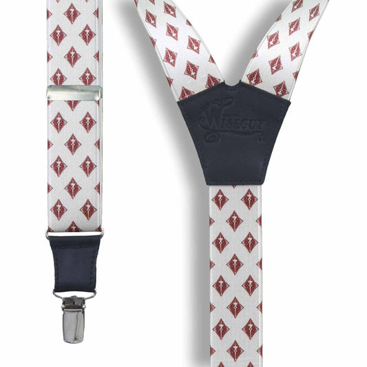 The Diamond Suspenders wide straps (1.36 inch/3.5 cm) - Wiseguy Suspenders