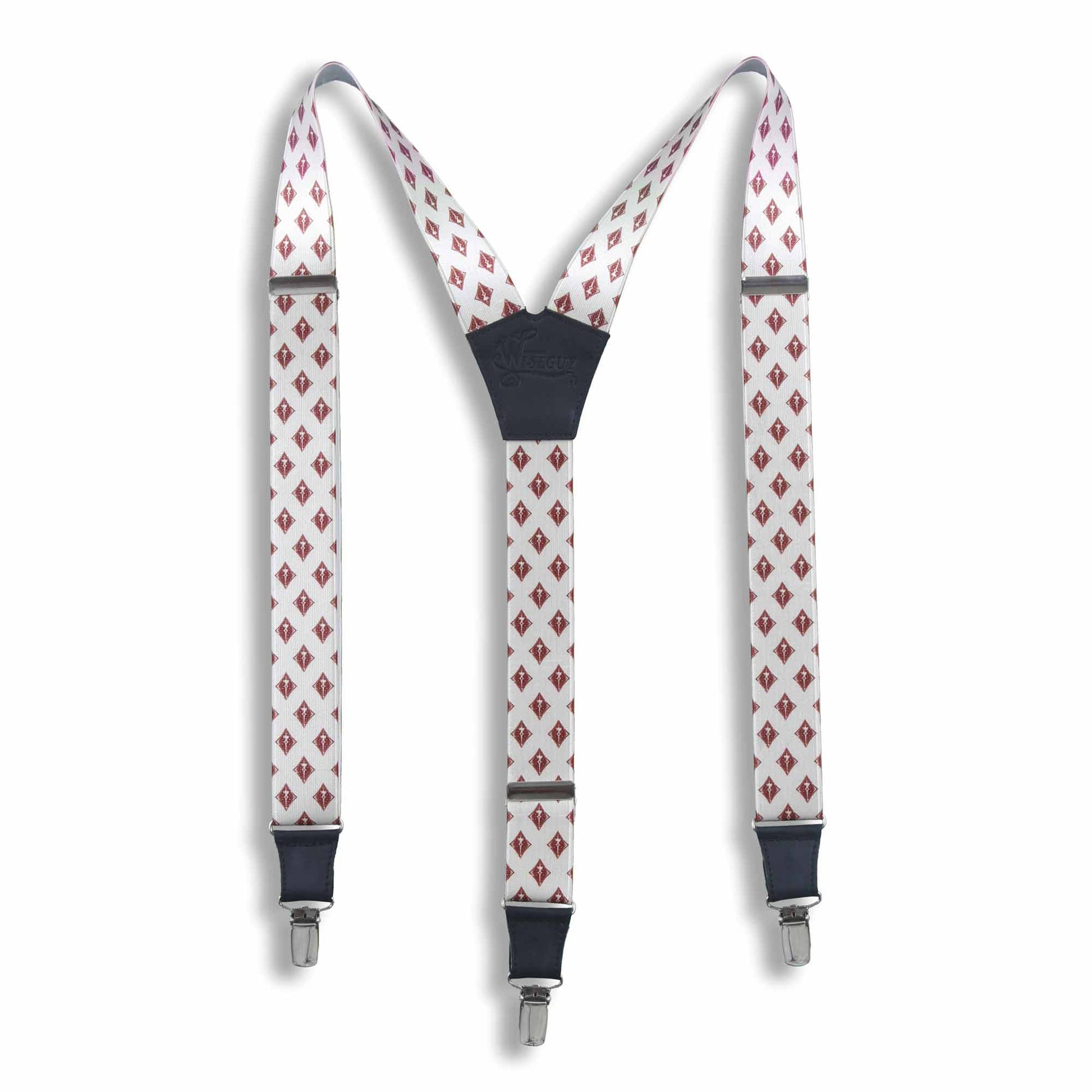 The Diamond Suspenders wide straps (1.36 inch/3.5 cm) - Wiseguy Suspenders