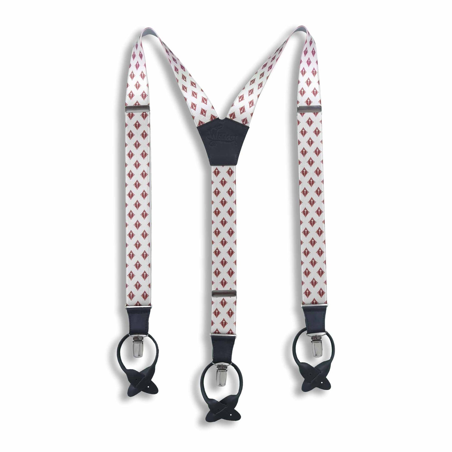 The Diamond Suspenders wide straps (1.36 inch/3.5 cm) - Wiseguy Suspenders
