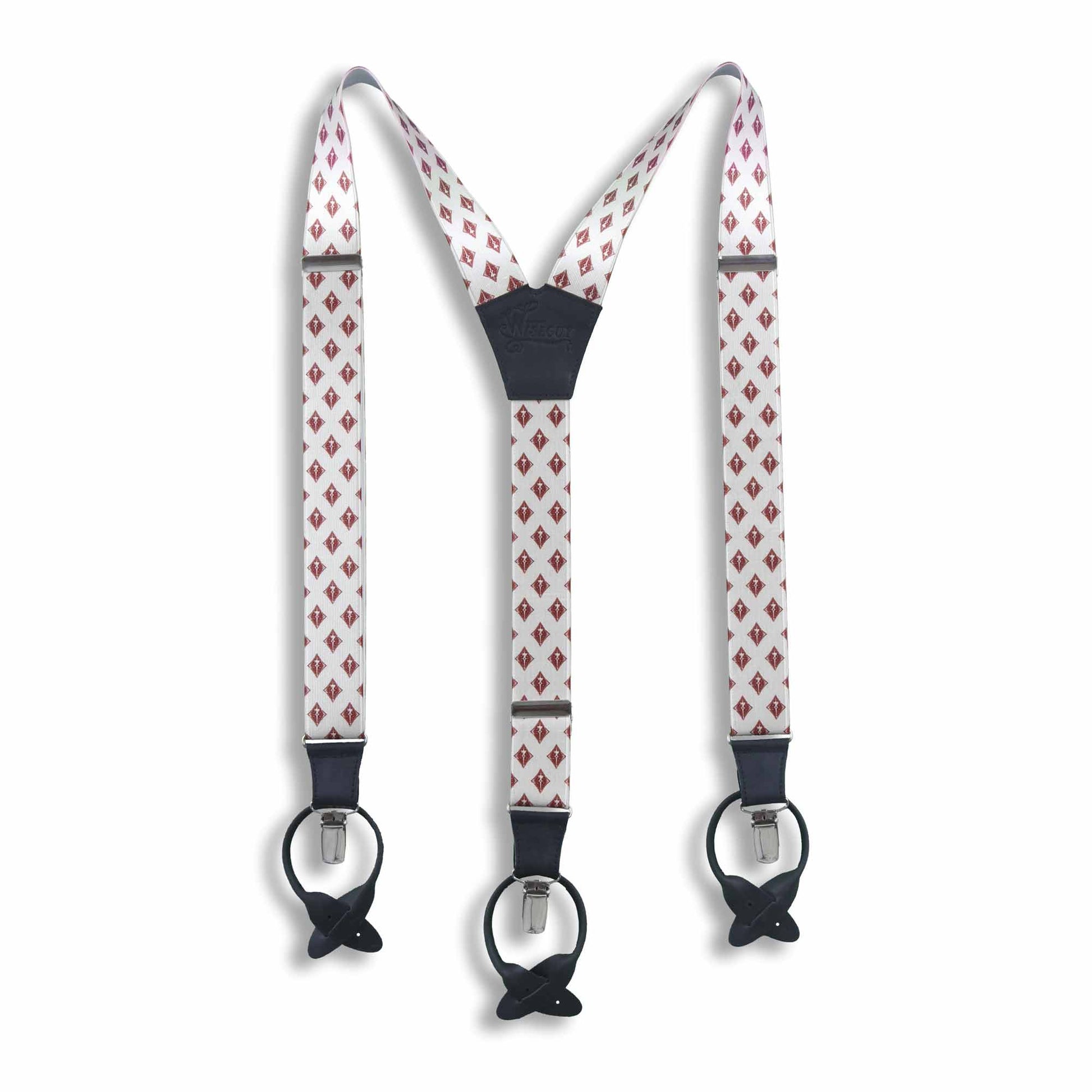 The Diamond Suspenders wide straps (1.36 inch/3.5 cm) - Wiseguy Suspenders