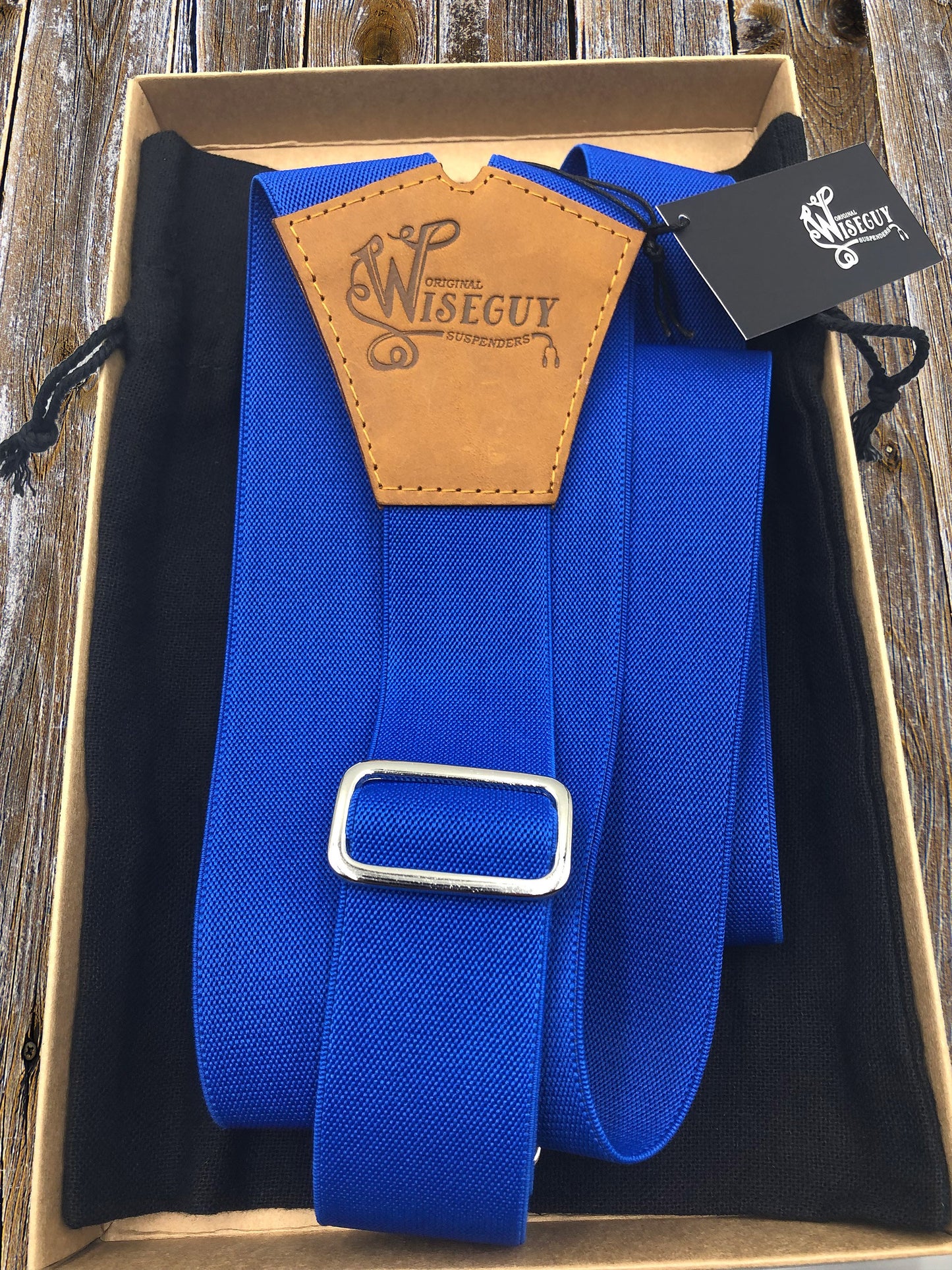 The Royal Blue Suspenders wide straps (1.36 inch/3.5 cm) - Wiseguy Suspenders