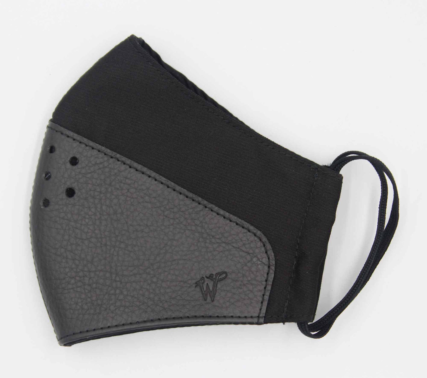 FaceWear Black canvas and leather