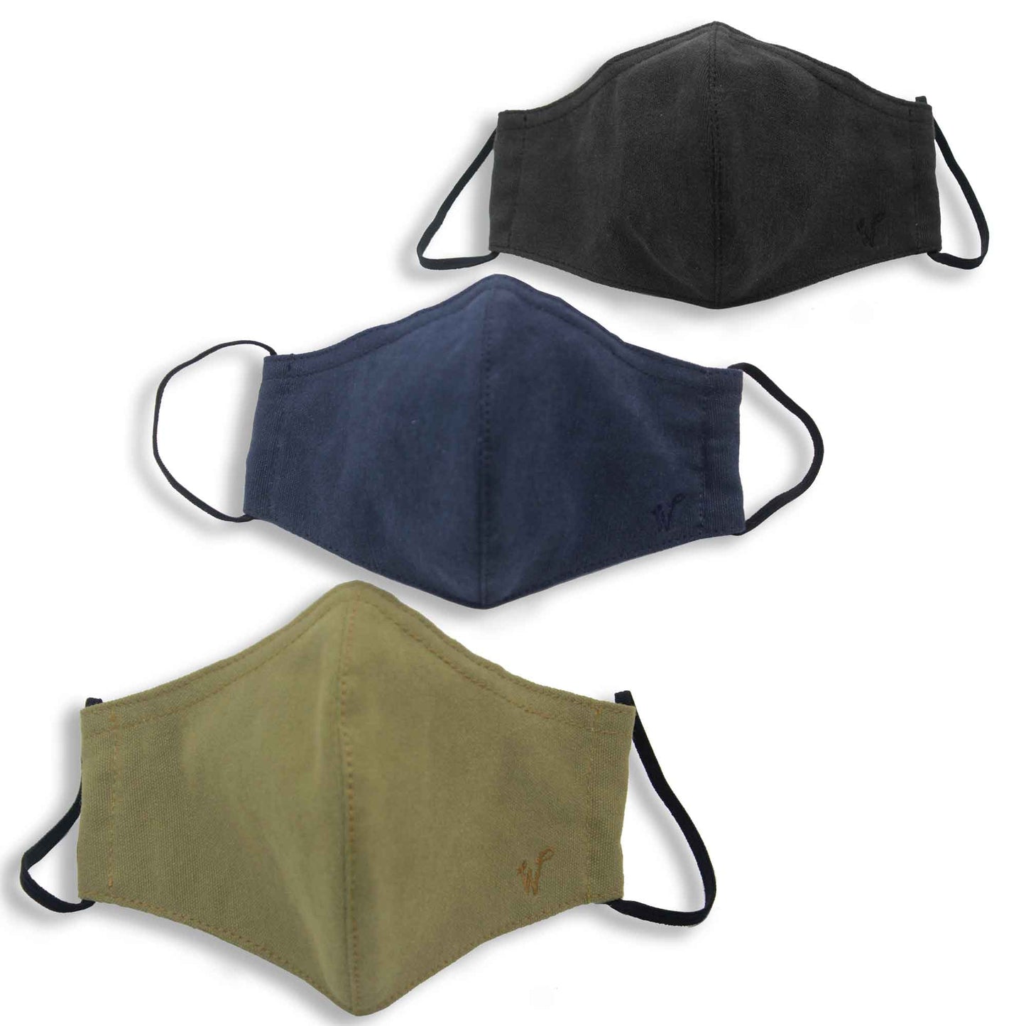 FaceWear 3-pack Army Green, Navy, Black No. M95