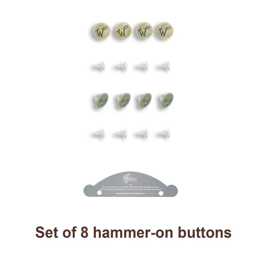Buttons Hammer On Brass