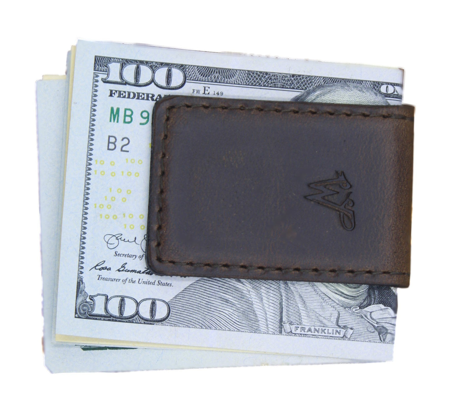 Tools Money Clip Leather Dark Brown No. A22