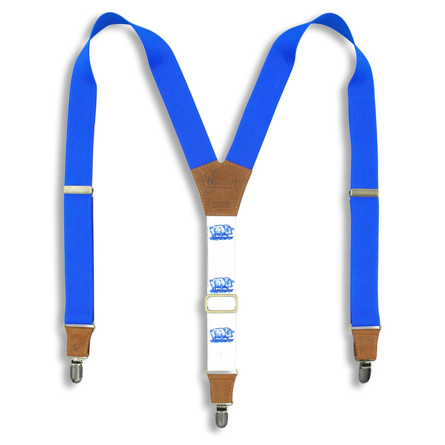 Reuzel Quiff Suspender on Camel wide straps (1.36 inch / 3.5 cm) - Wiseguy Suspenders
