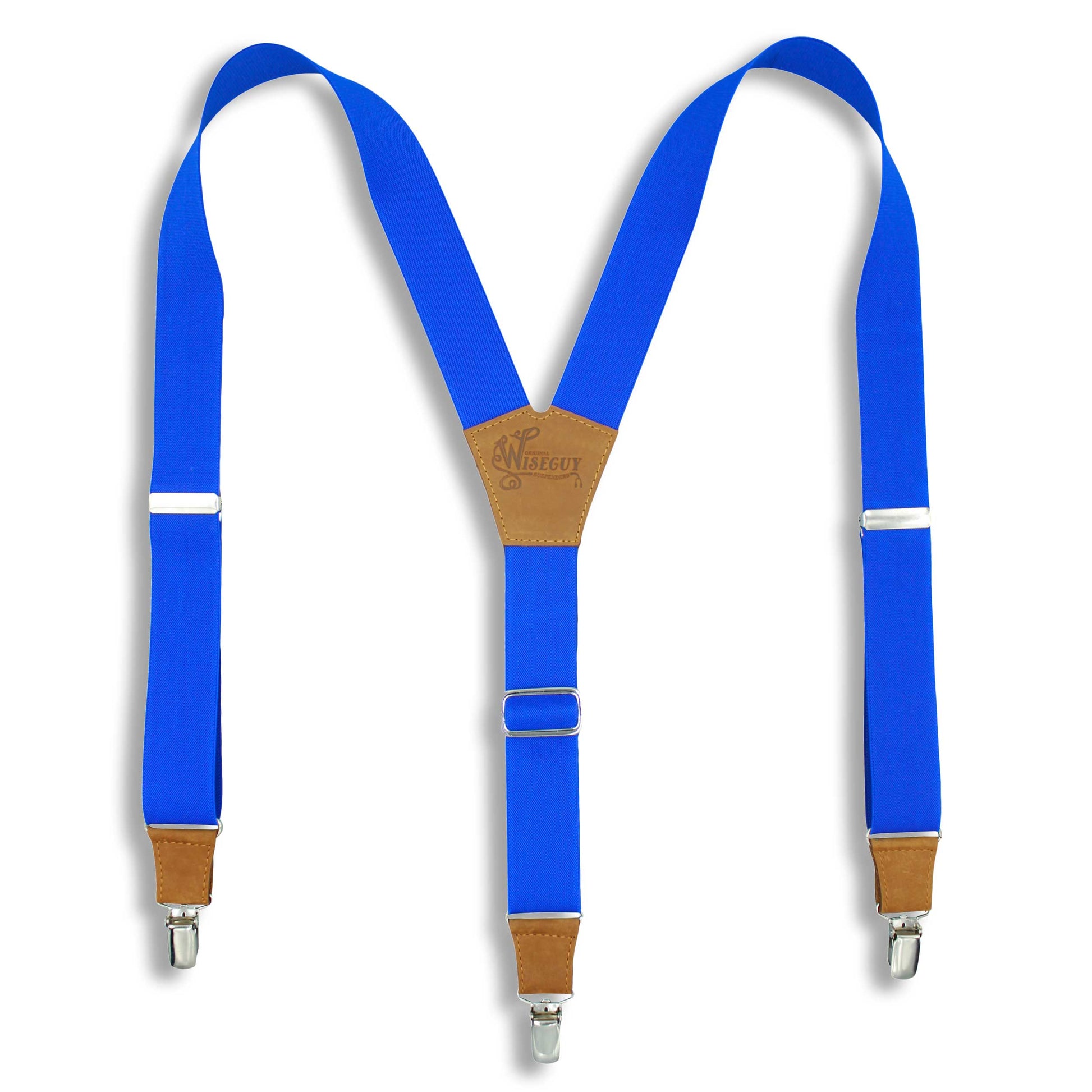 The Royal Blue Suspenders wide straps (1.36 inch/3.5 cm) - Wiseguy Suspenders