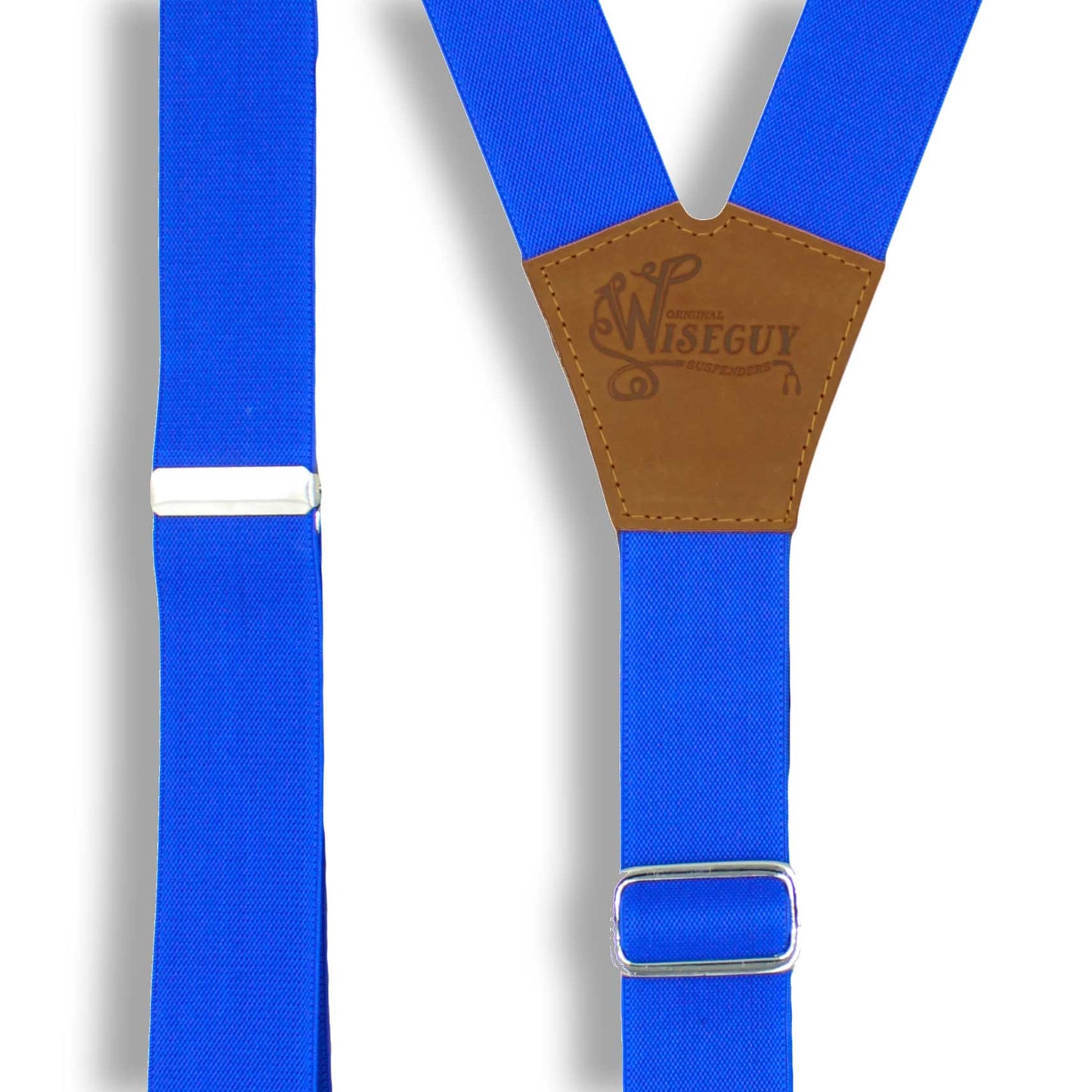 The Royal Blue Suspenders wide straps (1.36 inch/3.5 cm) - Wiseguy Suspenders