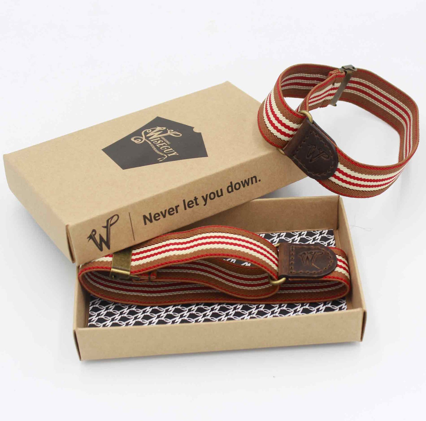 wiseguy suspenders striped sleeve holders