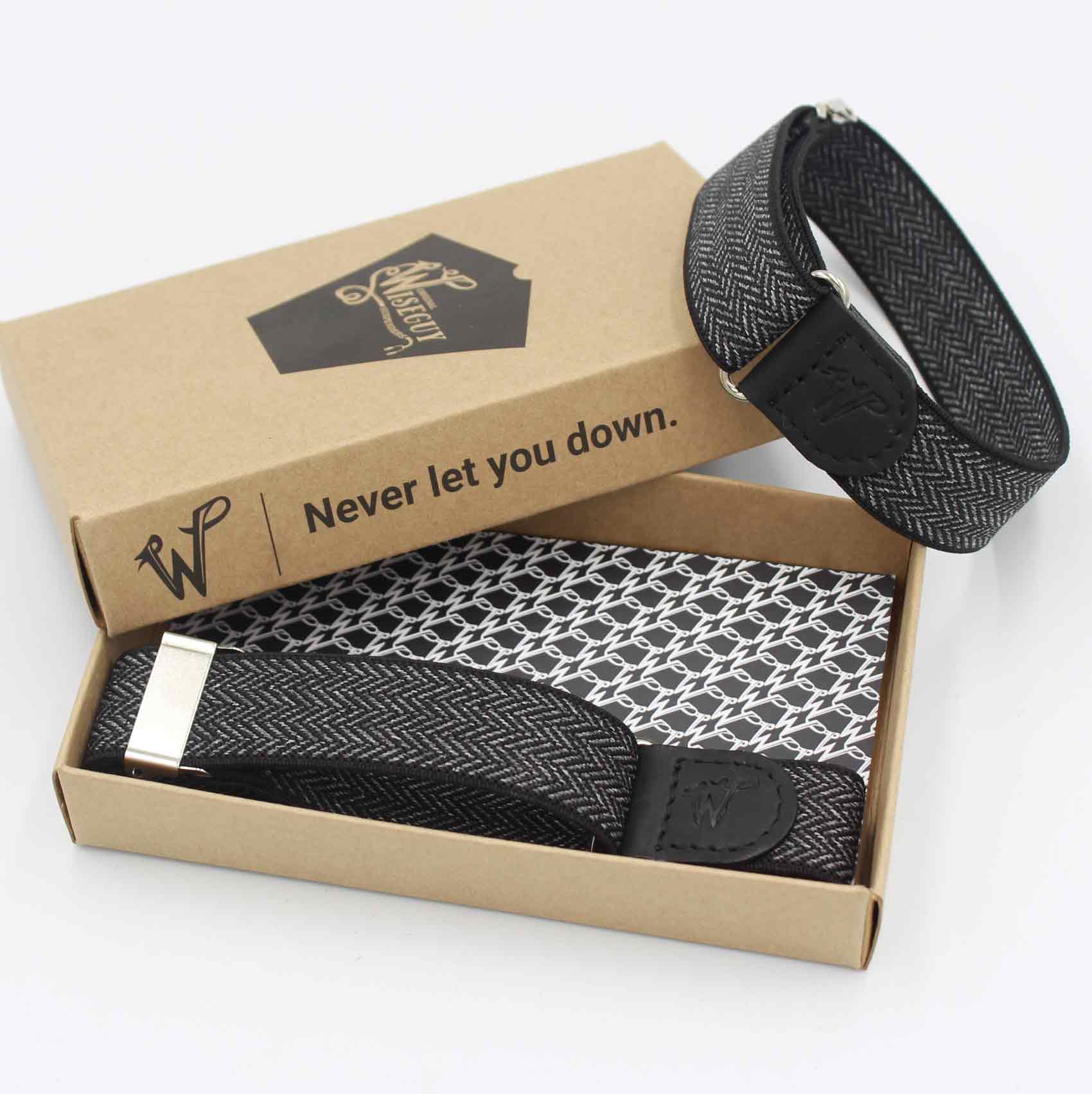 wiseguy suspenders black sleeve garters holders