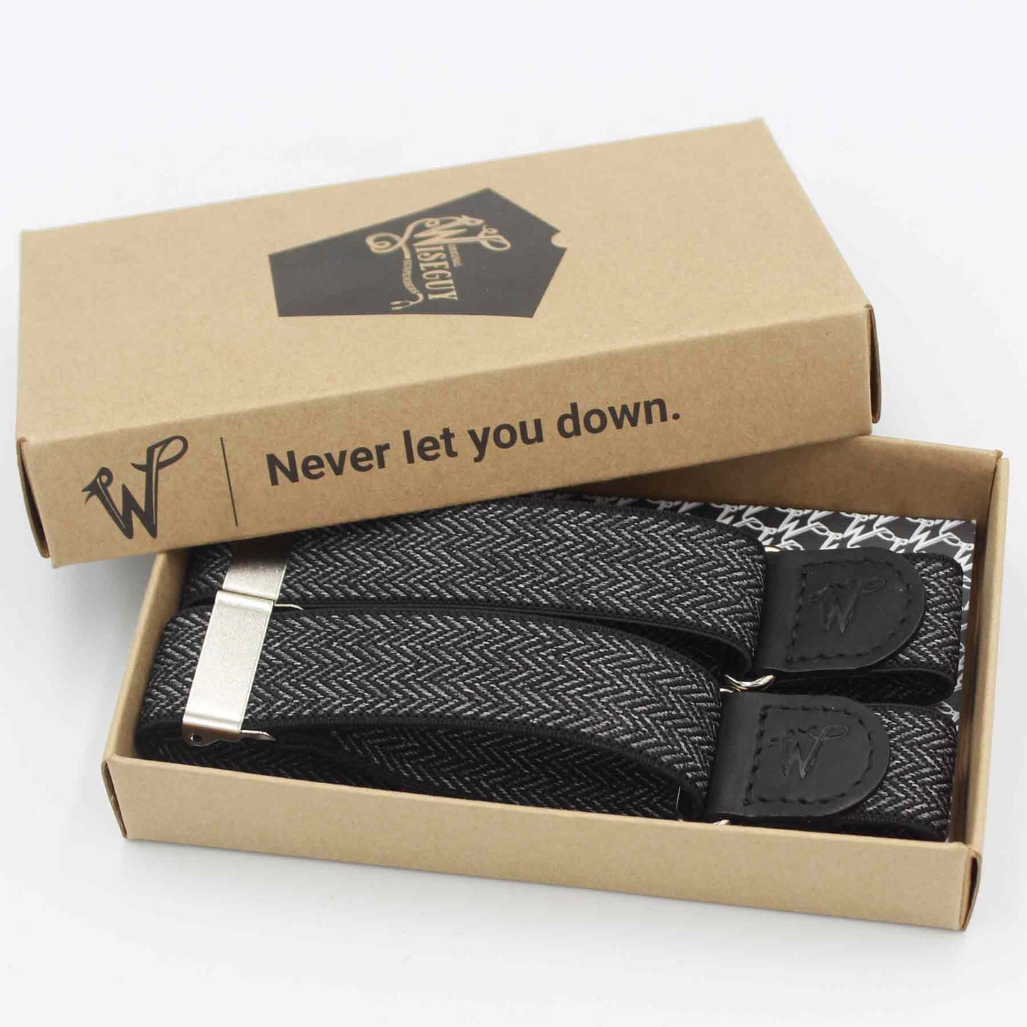 Sleeve Garters Herringbone Black No. S012