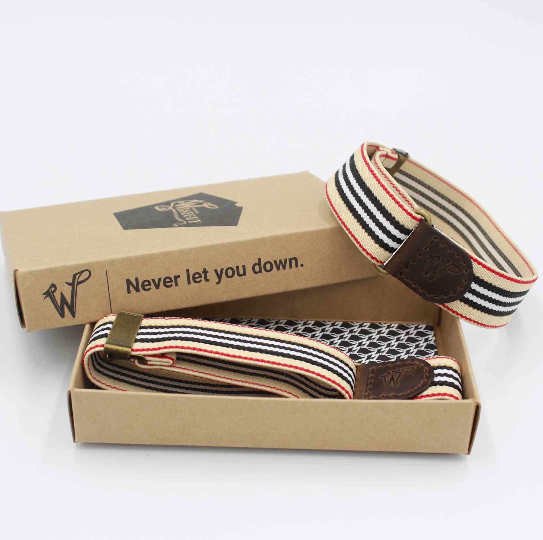 wiseguy suspenders striped sleeve holders